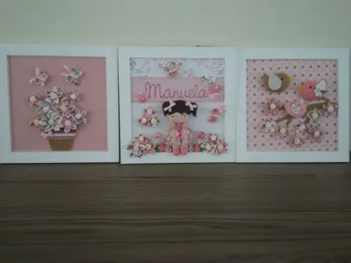 Trio de Quadros com Porta Maternidade