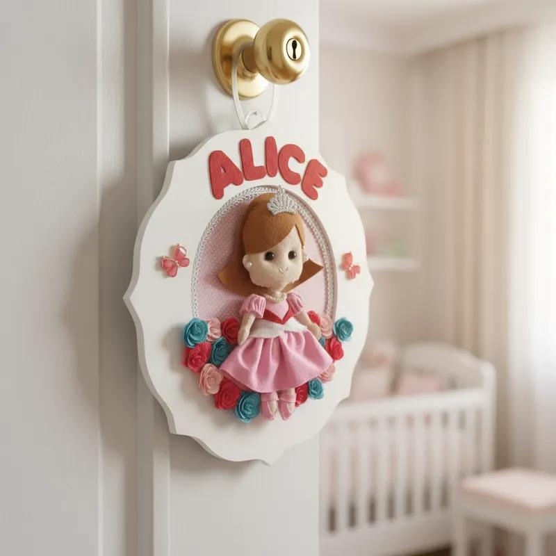 Porta maternidade Princesinha
