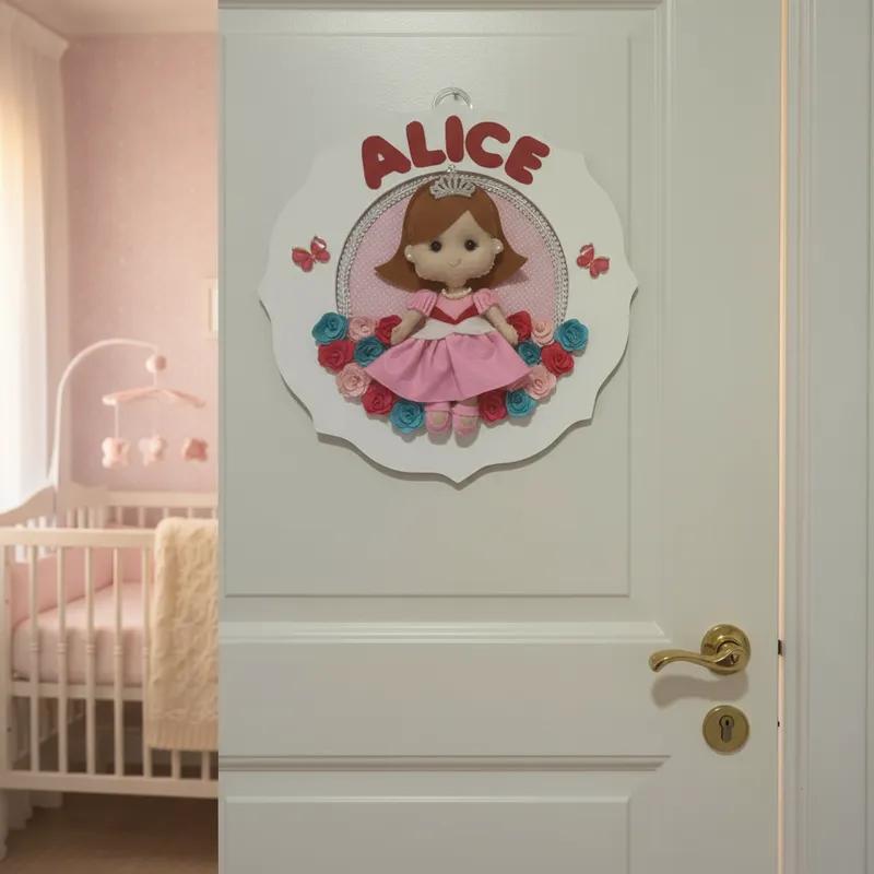 Porta maternidade Princesinha