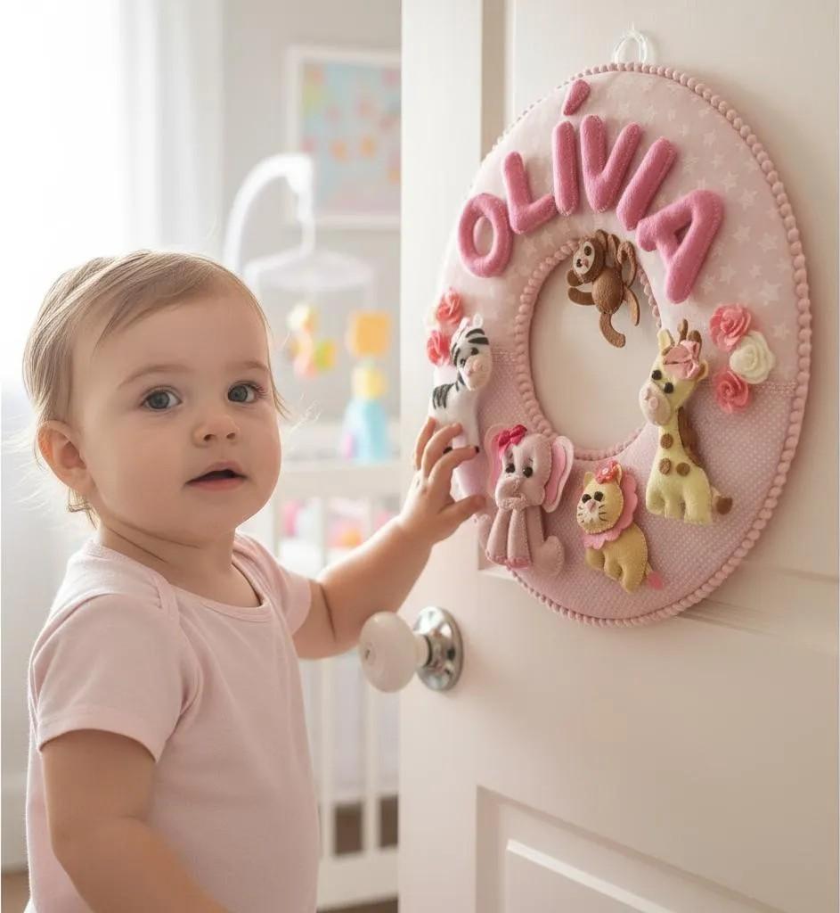 Porta maternidade Safari menina