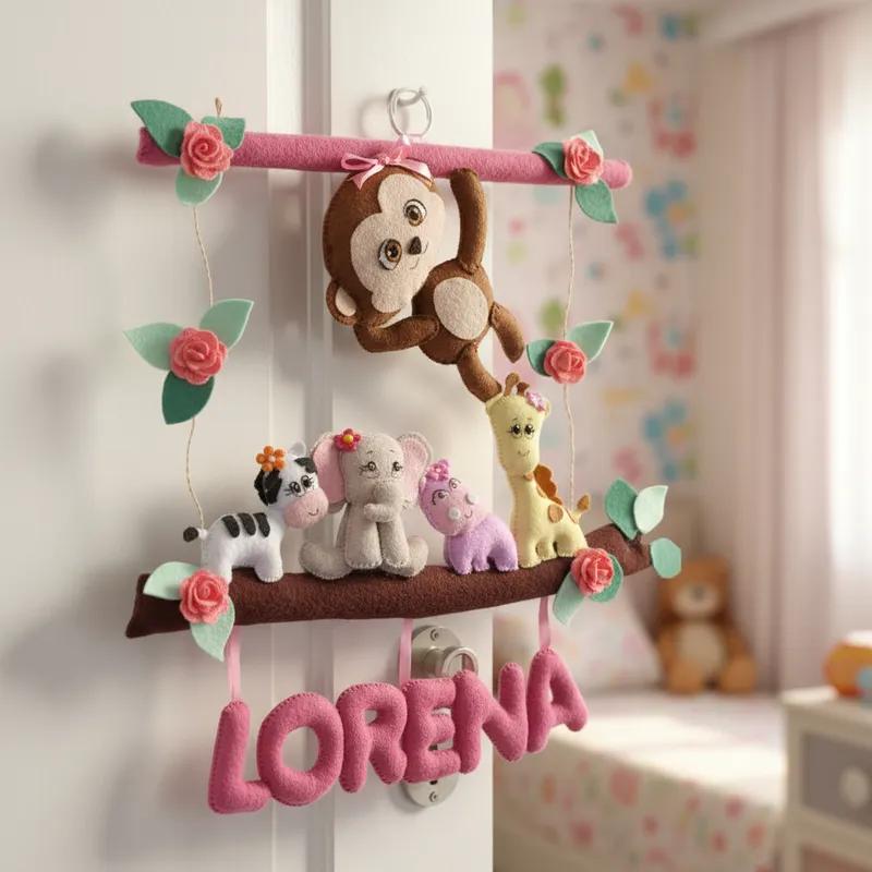 Porta maternidade Safari Menina