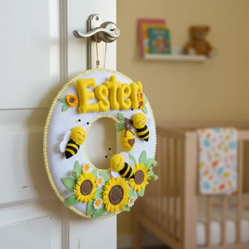 Porta maternidade abelhinhas menina