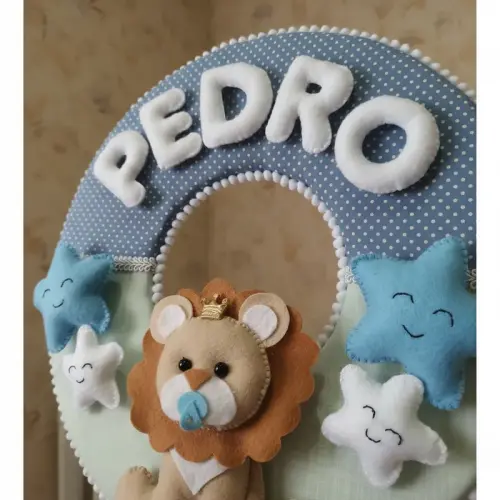 Porta maternidade Menino Leãozinho
