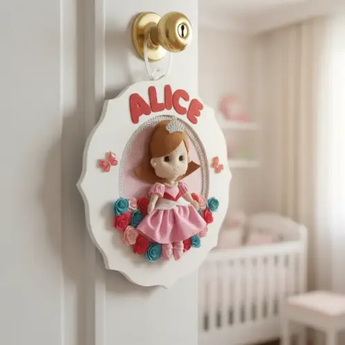Porta maternidade Princesinha