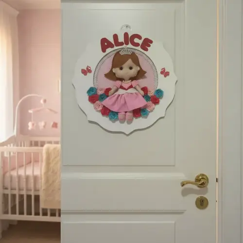 Porta maternidade Princesinha