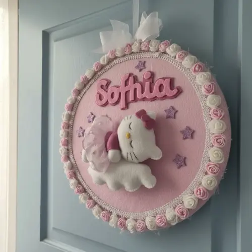 Porta maternidade Menina Soninho Hello Kitty