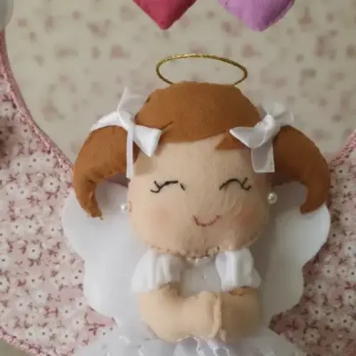 Porta maternidade Menina Anjinha