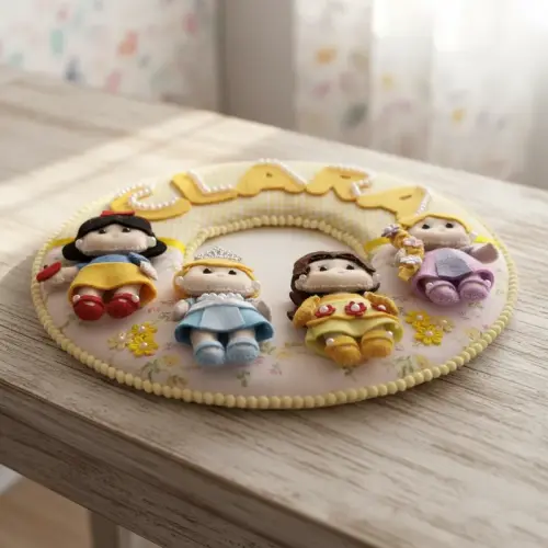 Porta maternidade Menina Princesas Encantadas