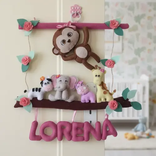 Porta maternidade Safari Menina