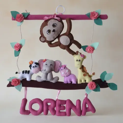 Porta maternidade Safari Menina