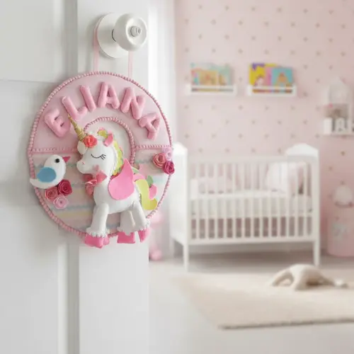 Porta maternidade Unicórnio Menina
