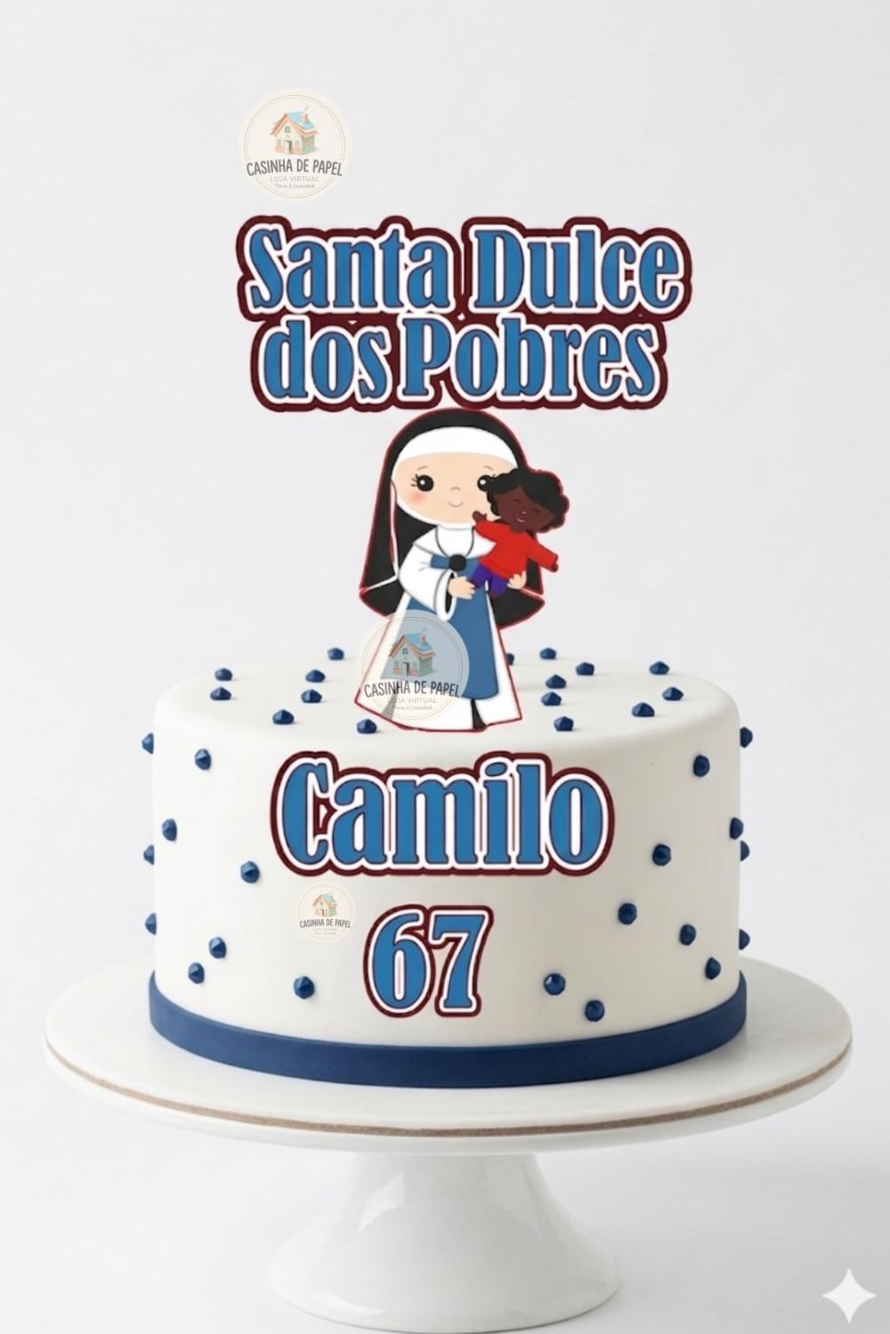 TOPO DE BOLO SANTA DULCE DOS POBRES