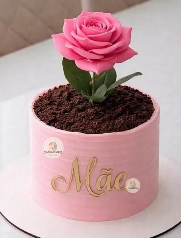 TOPO DE BOLO MÃE,FLOR DO MEU JARDIM