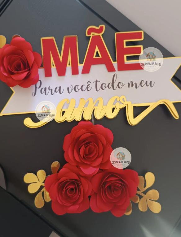 TOPO DE BOLO MÃE PRA VOCE TODO MEU AMOR