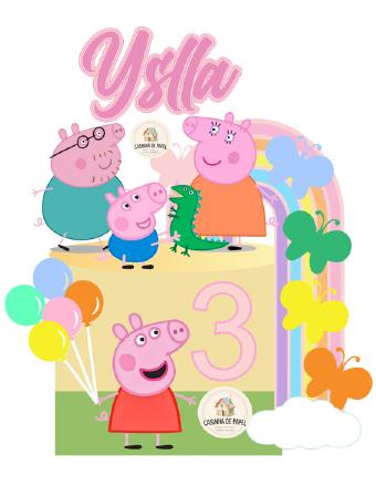 TOPO PEPPA PIG ARCO IRIS