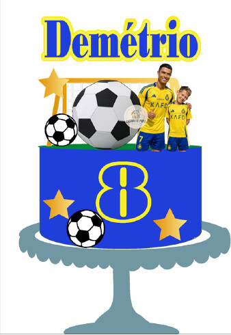 TOPO DE BOLO FUTEBOL BOLA 3D-CRISTIANO RONALDO