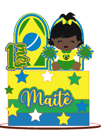 TOPO BOLO BRASIL ,BABY MAITÊ