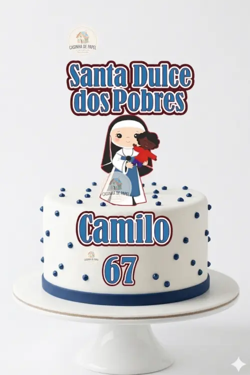 TOPO DE BOLO SANTA DULCE DOS POBRES