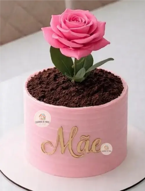 TOPO DE BOLO MÃE,FLOR DO MEU JARDIM