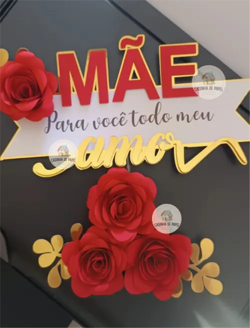 TOPO DE BOLO MÃE PRA VOCE TODO MEU AMOR