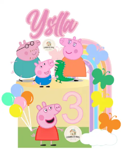 TOPO PEPPA PIG ARCO IRIS