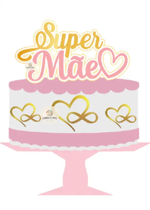 TOPO DE BOLO SUPER MÃE