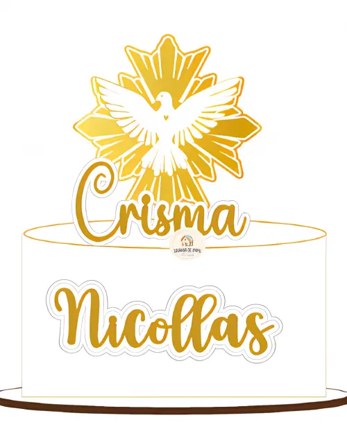TOPO DE BOLO CRISMA NICOLLAS