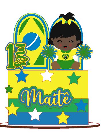 TOPO BOLO BRASIL ,BABY MAITÊ