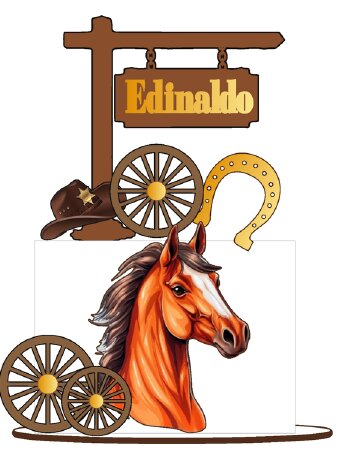 TOPO DE BOLO COUNTRY E CAVALO