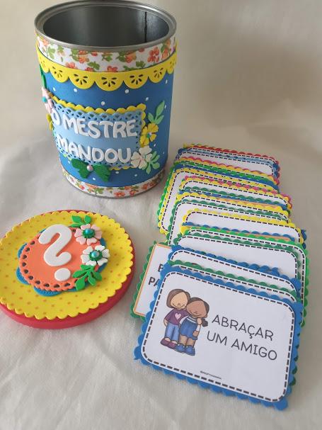Lata o Mestre Mandou com fichas plastificadas