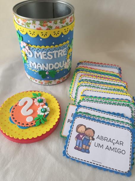 Lata o Mestre Mandou com fichas plastificadas