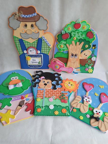 Kit com 5 Luvas Musicais de Eva