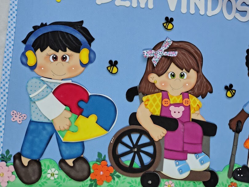 Cartaz de bem-vindos para sala de recurso