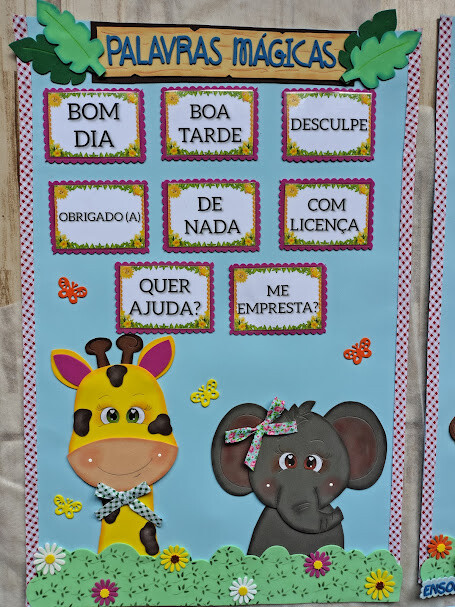 Kit de cartazes escolares no tema Safari
