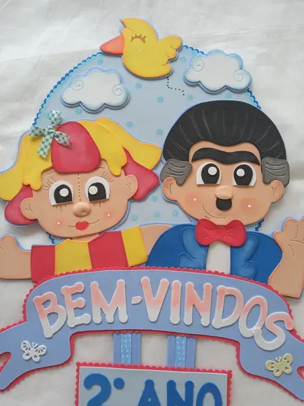 Cartaz Bem-vindos Emília Sítio de Eva