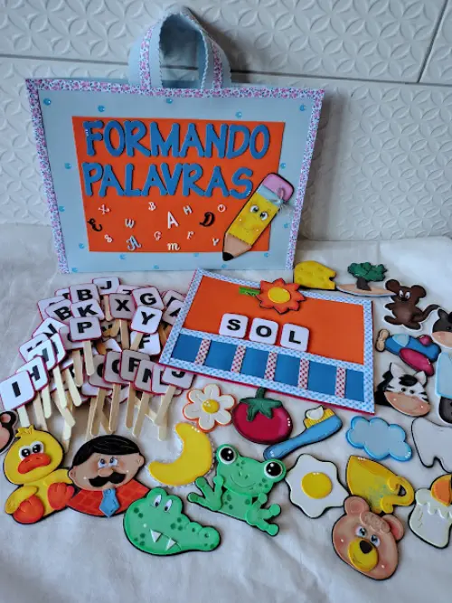 Sacola de Eva Formando Palavras