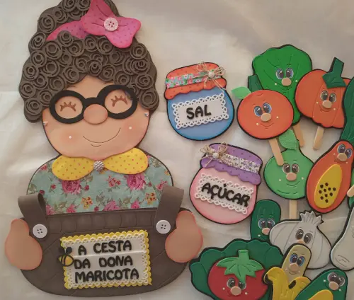 Apliques da História a Cesta de Dona Maricota de Eva
