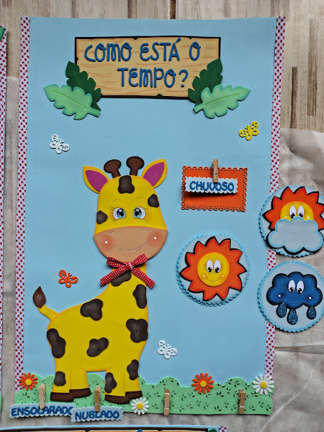 Kit de cartazes escolares no tema Safari