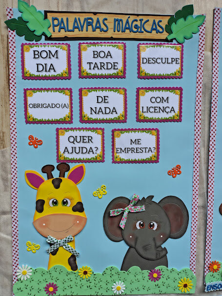 Kit de cartazes escolares no tema Safari
