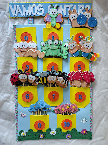 Cartaz Números e Quantidades em eva