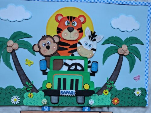 Cartaz de Bem-vindos no tema Safari