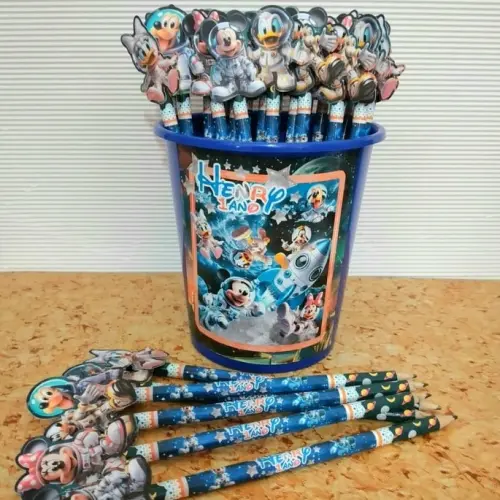 40 Lápis Personalizado - Turma do Mickey Astronauta