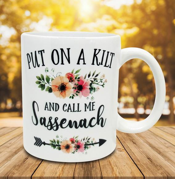 Caneca Branca Personalizada Seriado Outlander Sassenach