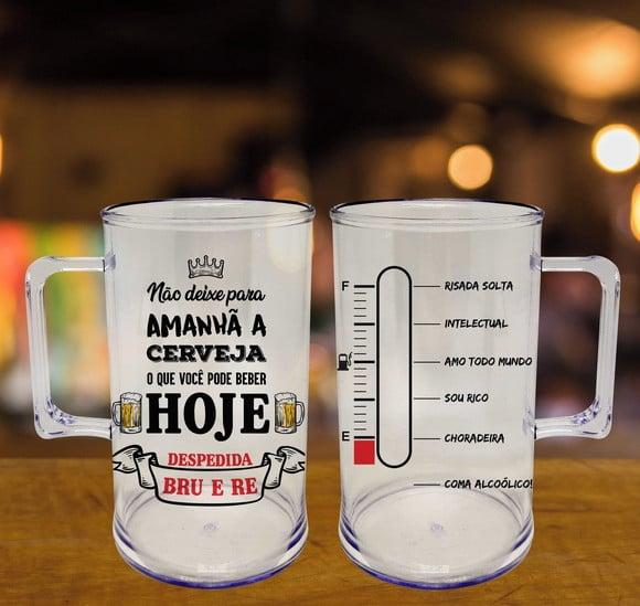 15 Canecas Acrílico Chopp Cerveja Despedida de Solteiros