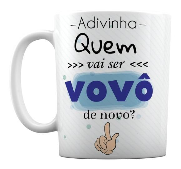 Caneca Branca Presente Adivinha Quem Vai Ser Vovô de Novo?