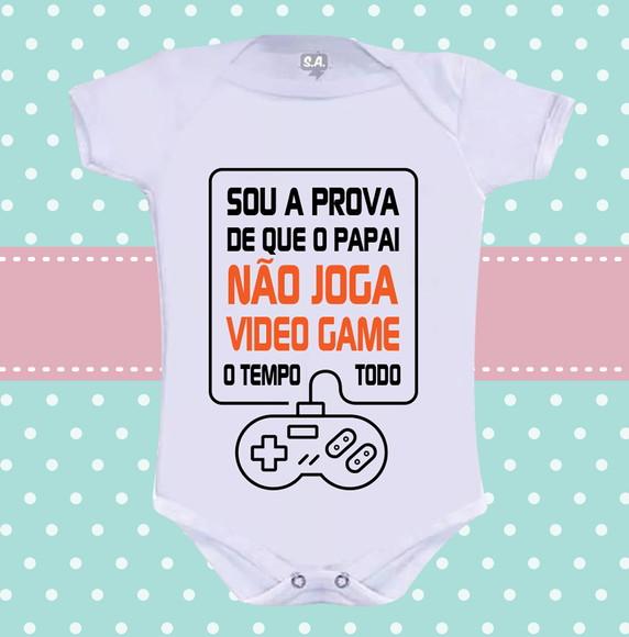 Body Baby Branco Personalizado - Papai Gamer