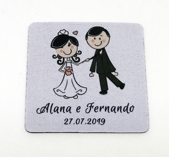 Porta Copos Quadrado Personalizado Presente Casal Casamento