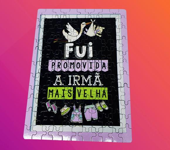 Quebra-cabeça Personalizado Fui Promovida a Irmã Mais Velha