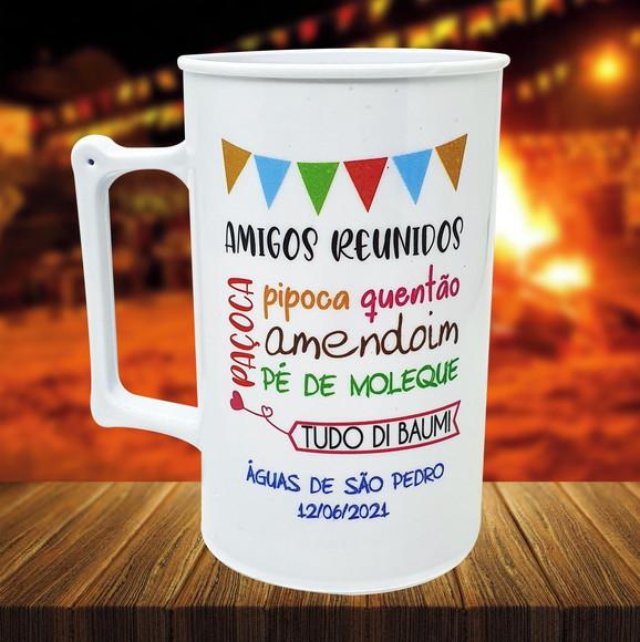 15 Caneca Branca Cerveja Personalizado Festa Junina Julina