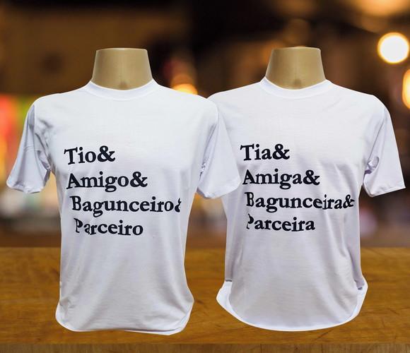 Kit Camisetas Brancas Personalizada Definição Tio e Tia